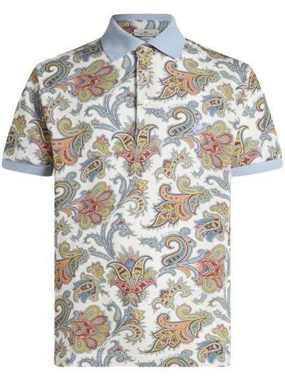 ETRO PAISLEY COTTON POLO SHIRT