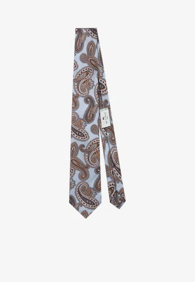 ETRO PAISLEY JACQUARD SILK TIE