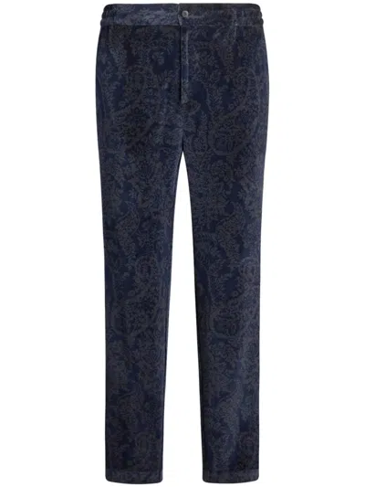 ETRO PAISLEY-JACQUARD SLIM-CUT TROUSERS