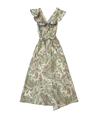ETRO ETRO PAISLEY-PRINTED RUFFLED DETAILED MAXI DRESS