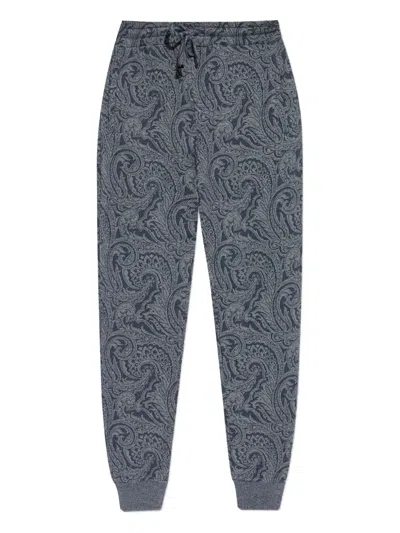 ETRO PAISLEY-PRINT DRAWSTRING TRACK PANTS