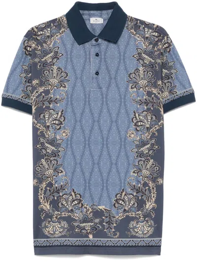 ETRO PAISLEY-PRINT POLO SHIRT