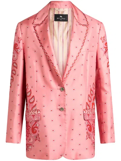 ETRO PAISLEY-PRINT SILK BLAZER