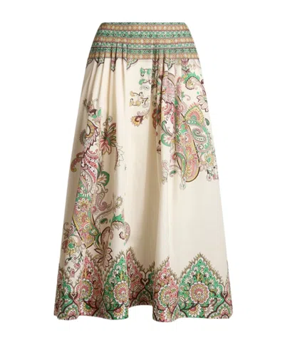 ETRO ETRO FLORAL PRINTED MIDI SKIRT