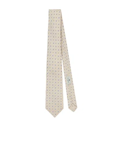 ETRO MICRO-PAISLEY AND LOGO TIE