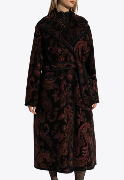 ETRO PATTERNED KNEE-LENGTH COAT