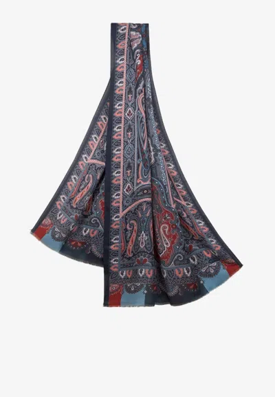 ETRO PRINTED CASHMERE-BLEND SCARF