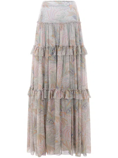 ETRO PRINTED MAXI SKIRT