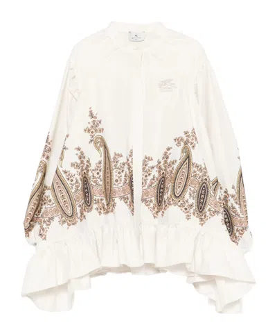 ETRO ETRO KIDS PAISLEY-PRINTED LONG SLEEVED RUFFLED TOP