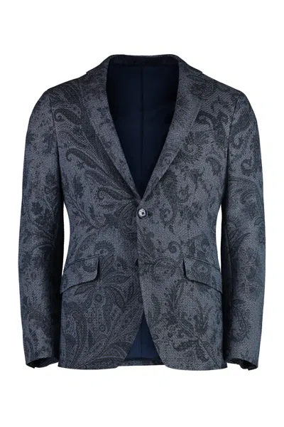 ETRO SINGLE-BREASTED TWO-BUTTON JACKET