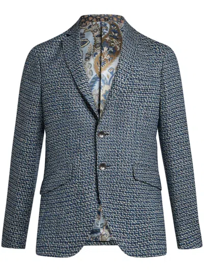 ETRO SINGLE-BREASTED WOOL BLAZER