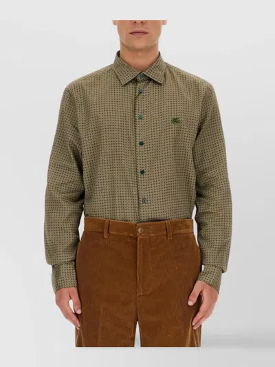 ETRO SLIM FIT PEGASUS SHIRT WITH BUTTON ACCENTS