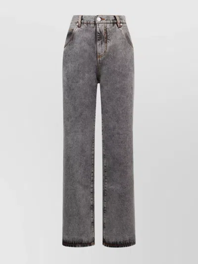 ETRO STRAIGHT-LEG JEANS IN WASHED-OUT FABRIC