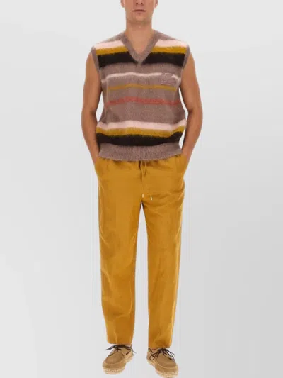 ETRO STRIPED PATTERN V-NECK VEST