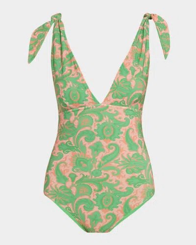 ETRO TIE-SHOULDER ONE-PIECE SWIMSUIT