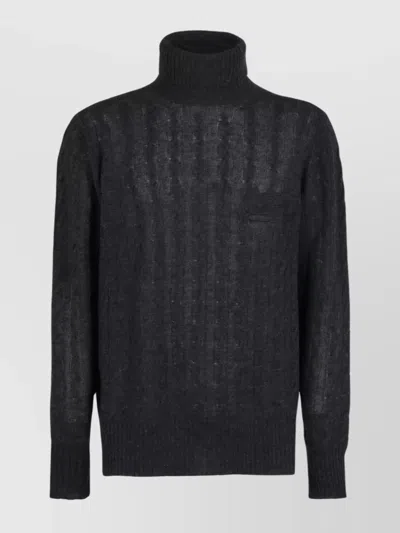 ETRO TURTLENECK CABLE-KNIT CASHMERE SWEATER