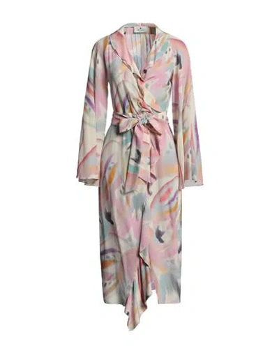 ETRO ETRO WOMAN MIDI DRESS PINK SIZE 10 SILK