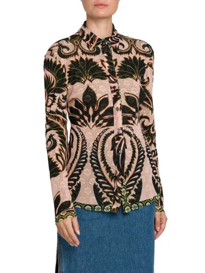ETRO WOMEN'S PRINTED NYLON SHIRT