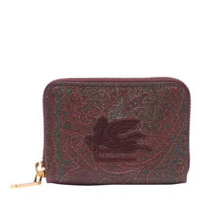 ETRO ZIP AROUND PAISLEY WALLET