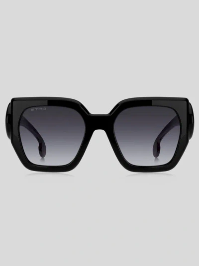 ETRO PAISLEY SUNGLASSES, WOMAN, BLACK