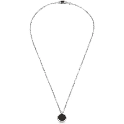 ETTIKA MR. ETTIKA CIRCLE STONE ONYX PENDANT NECKLACE