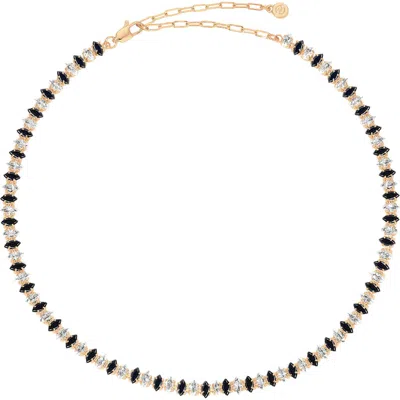 ETTIKA ETTIKA DAINTY MARQUISE CUBIC ZIRCONIA TENNIS NECKLACE