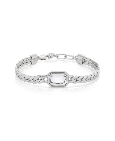 ETTIKA DECO CRYSTAL STATEMENT CUBAN CHAIN BRACELET