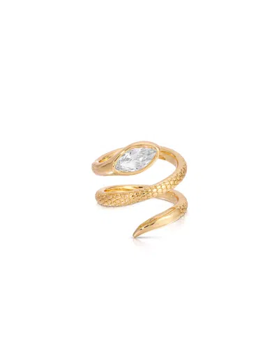 ETTIKA MARQUISE CRYSTAL COILED RING