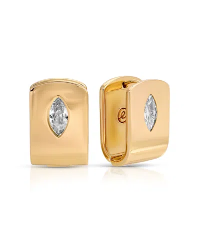 ETTIKA MARQUISE CRYSTAL HUGGIE EARRINGS