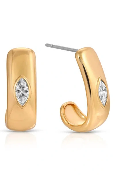 ETTIKA ETTIKA MARQUISE HOOP EARRINGS