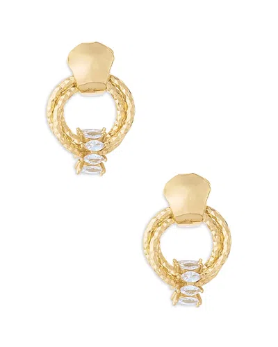 ETTIKA MINI BARREL CRYSTAL EARRINGS