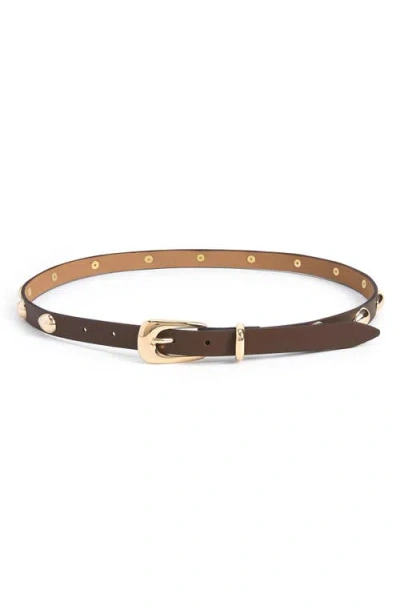 ETTIKA ETTIKA TEARDROP STUDDED LEATHER BELT