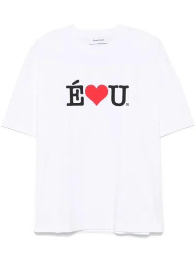 ETUDES STUDIO SLOGAN-PRINT T-SHIRT