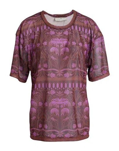 EUGENIA FERNÁNDEZ EUGENIA FERNĀNDEZ WOMAN T-SHIRT BROWN SIZE ONESIZE POLYESTER