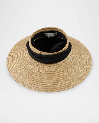 EUGENIA KIM ARABELLA OPEN-CROWN STRAW BEACH HAT