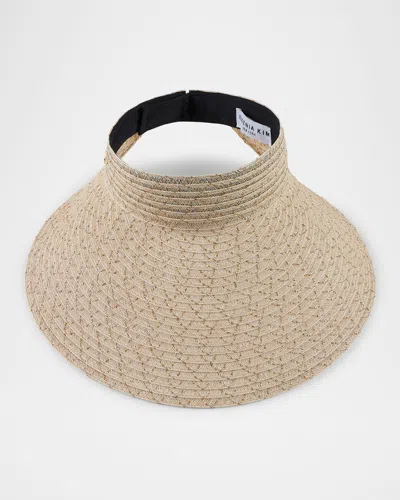 EUGENIA KIM TRIXIE LARGE BRIM HEMP VISOR