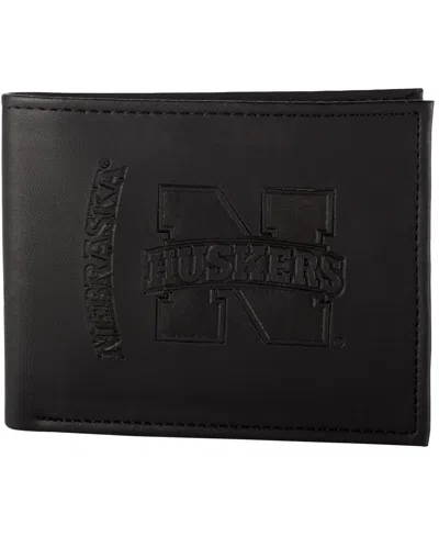 EVERGREEN ENTERPRISES MEN'S BLACK NEBRASKA HUSKERS HYBRID BI-FOLD WALLET