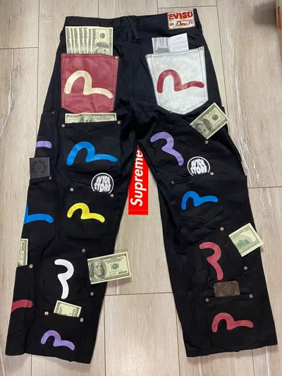 EVISU X VINTAGE AUTHENTICEVISU MULTI POCKET BAGGY FIT VINTAGE PANTS