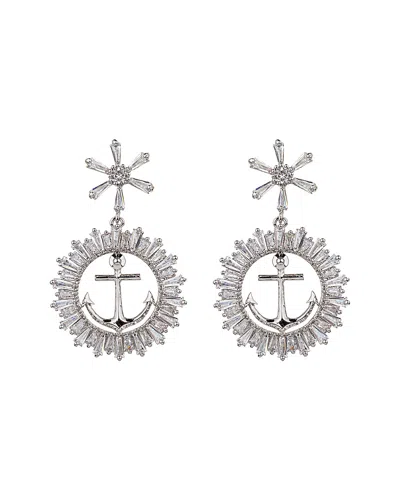 EYE CANDY LA EYE CANDY LA ANCHOR AWAY CZ CRYSTAL DROP EARRING
