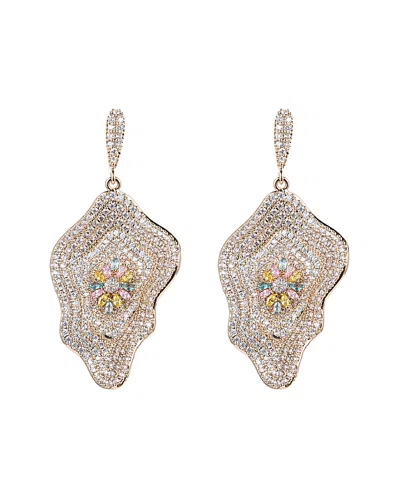 EYE CANDY LA EYE CANDY LA CZ SHELL DROP EARRINGS