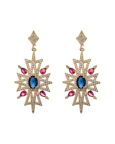 EYE CANDY LA EYE CANDY LA TANDICE 18K GOLD PLATE CZ CRYSTAL DROP EARRINGS