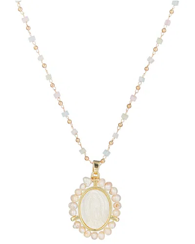 EYE CANDY LA EYE CANDY LA THE LUXE COLLECTION TITANIUM CZ VIRGIN MARY PENDANT NECKLACE