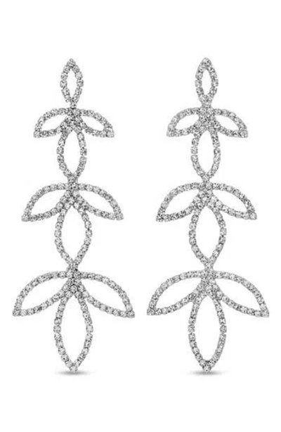 EYE CANDY LOS ANGELES EYE CANDY LOS ANGELES AMELIA CRYSTAL LEAF DROP EARRINGS