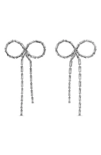 EYE CANDY LOS ANGELES EYE CANDY LOS ANGELES BOWY CUBIC ZIRCONIA DROP EARRINGS