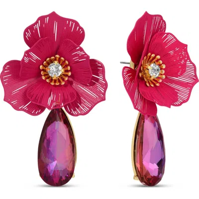 EYE CANDY LOS ANGELES EYE CANDY LOS ANGELES CHARLENE STATEMENT FLOWER DROP EARRINGS