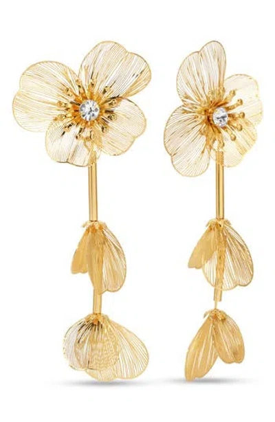 EYE CANDY LOS ANGELES EYE CANDY LOS ANGELES DANIELLA MESH FLOWER STATEMENT DROP EARRINGS