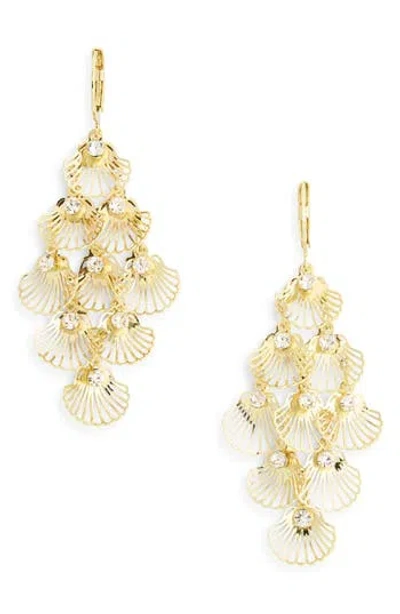 EYE CANDY LOS ANGELES EYE CANDY LOS ANGELES FATIMAH CUBIC ZIRCONIA FAN CHANDELIER EARRINGS
