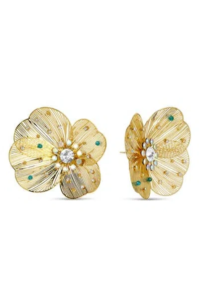 EYE CANDY LOS ANGELES EYE CANDY LOS ANGELES NORA MESH FLOWER STUD EARRINGS