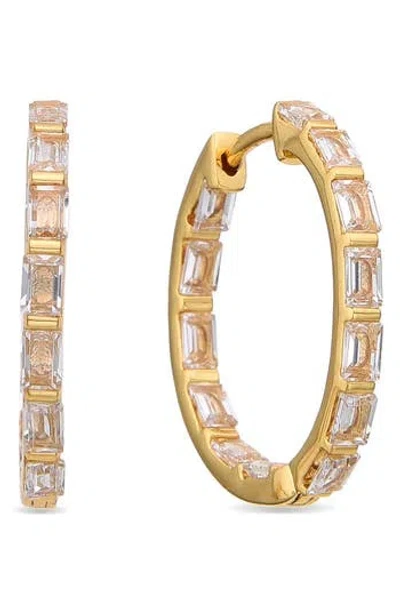 EYE CANDY LOS ANGELES EYE CANDY LOS ANGELES SOLINE CUBIC ZIRCONIA HOOP EARRINGS