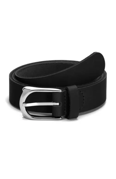 EZRA ARTHUR EZRA ARTHUR HORSESHOE BUCKLE LEATHER BELT 30MM